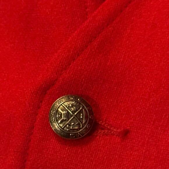 Vintage 80s Pendleton USA Men’s Size Small Red Vest with Button Down Pointed Hem - Picture 2 of 6